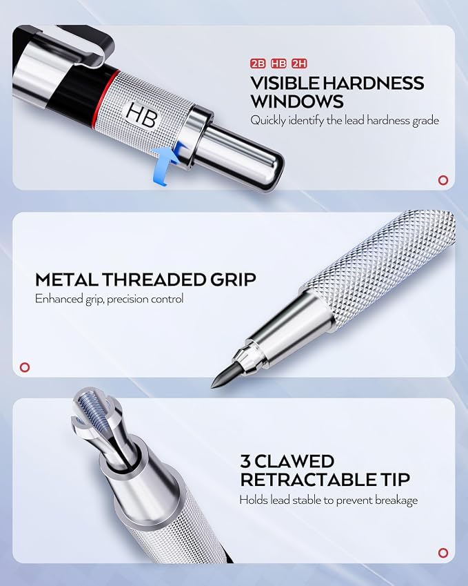 Nicpro 6PCS Art Mechanical Pencil Set, Sketching Drawing - Image 2