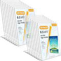 MaxGear Acrylic Sign Holder, 8.5 x 11 Slant Back Display Stand, 18 Pack | Clear by MaxGear
