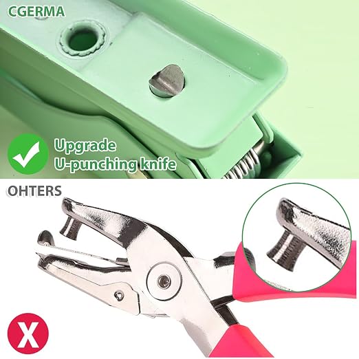 Single Hole Puncher, 1/4" Hole, 50% Labor Savings, Heavy Duty Metal Punch - Image 4