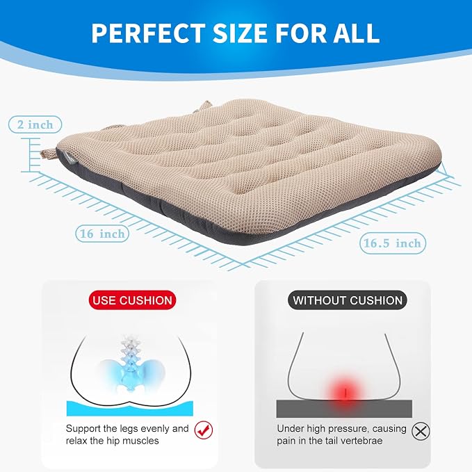 SINOSSO Excellent Support Effect Office Chair Cushion 1 Pack, Luxury Air Mesh - Image 2