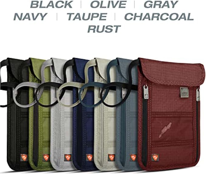Lewis N. Clark Men's RFID Blocking Stash Wallet, Travel Neck Pouch Passport - Image 8