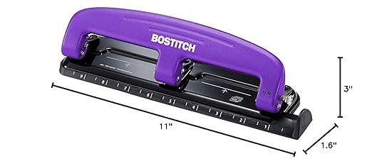 Bostitch Office EZ Squeeze Reduced Effort 3-Hole Punch, 12 Sheets - Image 7