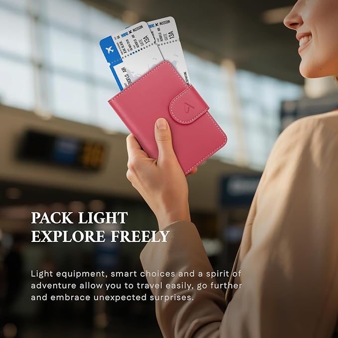 ALLIVE Rfid Passport Holder for Travel Women, Rfid Passport Cover Wallet - Image 7