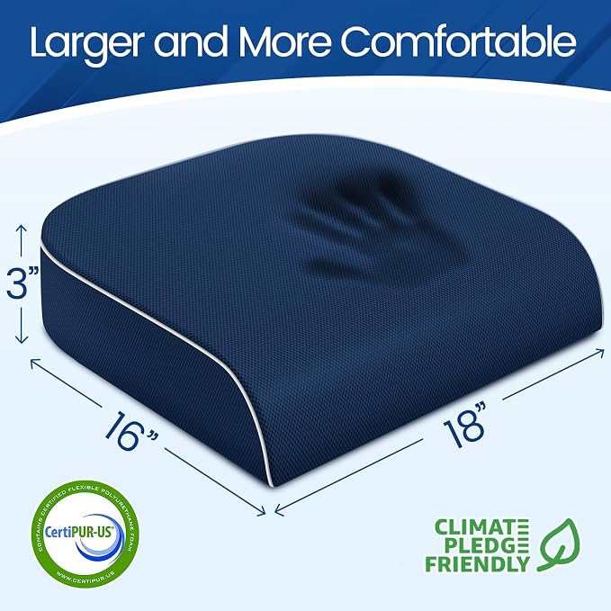 SweetSlubr Seat Cushion for Tailbone Pain Relief, Office Chair Cushion - Image 2