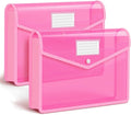 HOUYEE 2 Pack Plastic Expanding File Folder, Expandable Envelope File Folder by HOUYEE