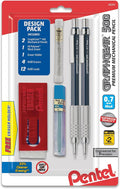 Pentel GraphGear 500 Automatic Pencil Kit, Refill Leads, Block Eraser 2 Pack by PentelofAmerica