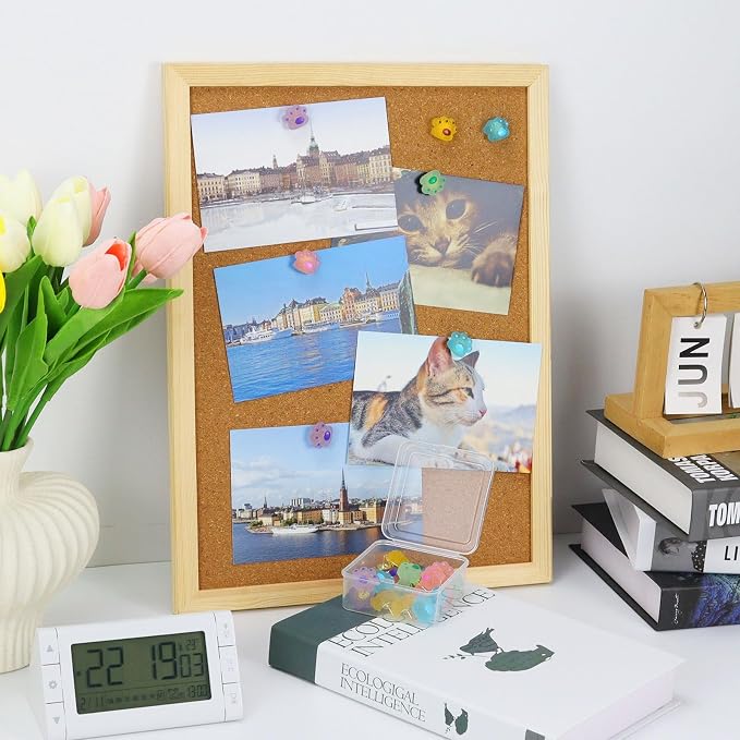 30 Pack Decorative Push Pins, Luminous Cat Paw Thumb Tacks - Image 8