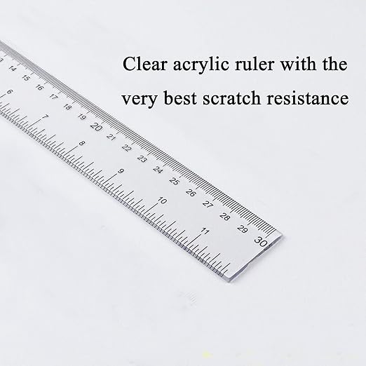 Ruler 12 inch 6 inch Rulers for Kids Plastic Clear Ruler Bulk for Classroom - Image 5
