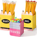 DoubleFill 3 Pcs Sharp and Dull Pencil Holder Eraser Buckets Wooden Shaped by DoubleFill