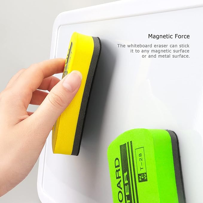 6 Pack Magnetic Dry Erase Erasers 4.2" x 2.2" | Whiteboard Dry Erase Eraser - Image 4