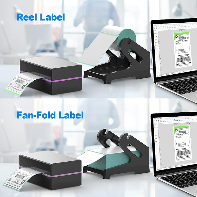 Thermal Label Holder for Rolls and Fan-Fold Labels, Sticker Roll Holder Work - Image 6