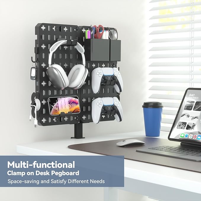 KDD 7 in 1 Clamp-on Desk Pegboard - Image 2
