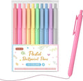 Shuttle Art Ballpoint Pens, 10 Pack Pastel Retractable Colored Ink Ball Point by ShuttleArt
