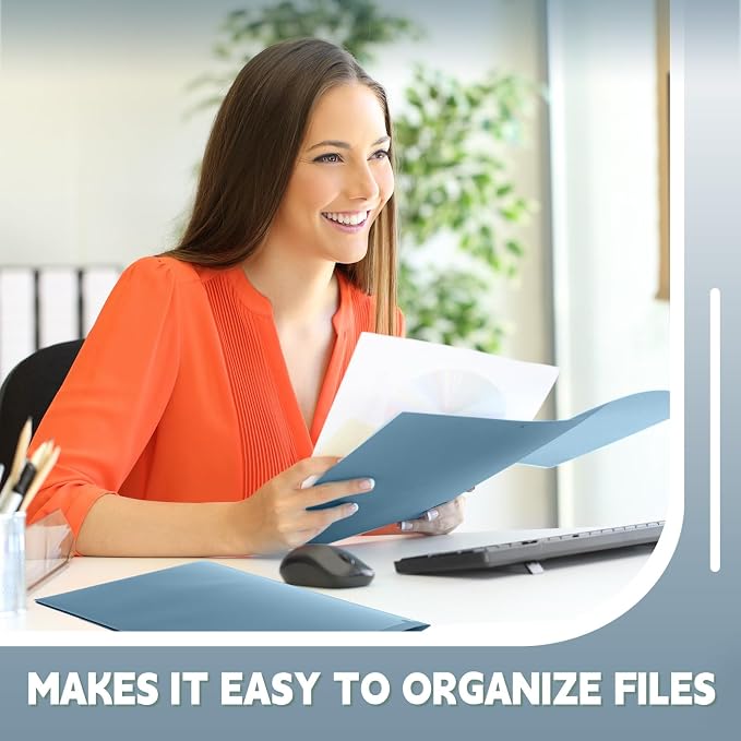 Henoyso 36 Pack Blue Gray Plastic Folders - Image 5