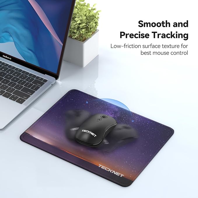 TECKNET Mouse Pad with Anti-fray Stitching, Waterproof Surface & Non-Slip - Image 5