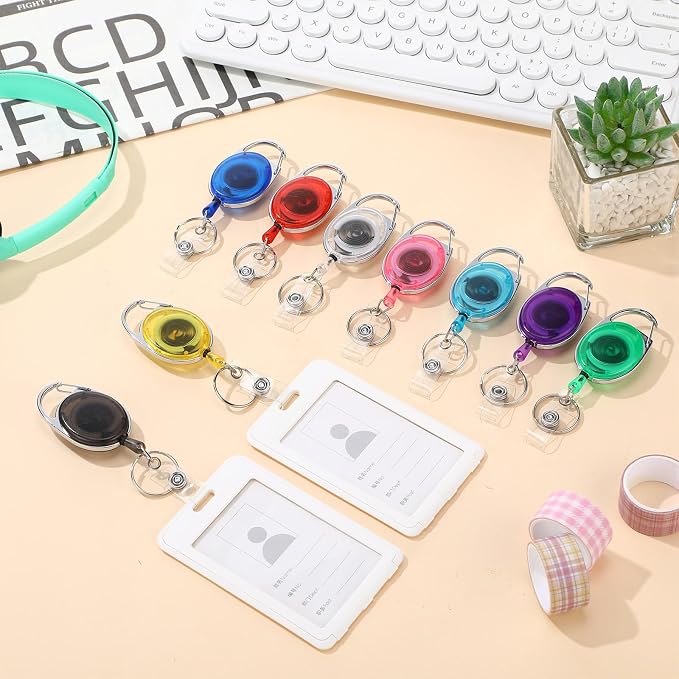 Honoson 30 Pcs Heavy Duty Retractable Badge Reels Batch ID Badge Holder - Image 5