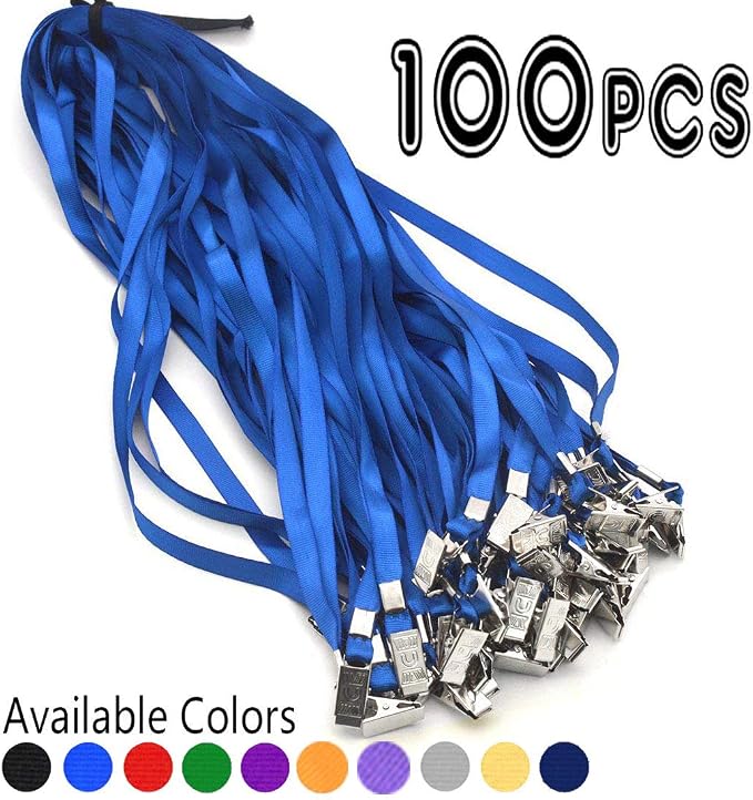 Bird Fiy Black Lanyards 100 Pack 34" Premium Lanyard Bulldog Clips Bulk Nylon - Image 6