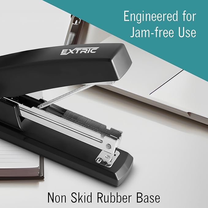 EXTRIC Staplers for Desk Black Stapler Heavy Duty 12 PK 25 Sheet Capacity - Image 5