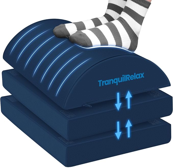 TranquilRelax Foot Rest for Under Desk at Work, Gaming Accessories Foot Stool by Unknown