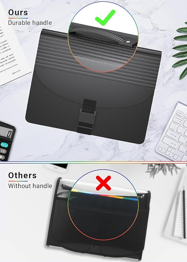 TOPCJ Expanding File Folders, Accordion File Organizer - Image 5