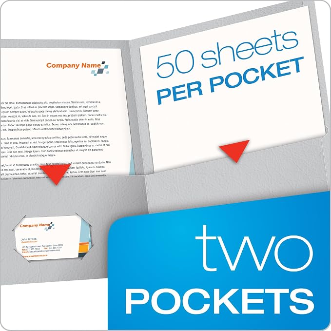 Oxford Twin-Pocket Folders, Textured Paper, Letter Size, Holds 100 Sheets - Image 3