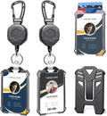 Badge Holder Retractable Clip Heavy Duty Carabiner Badge Reel Keychain by COOKOOKY