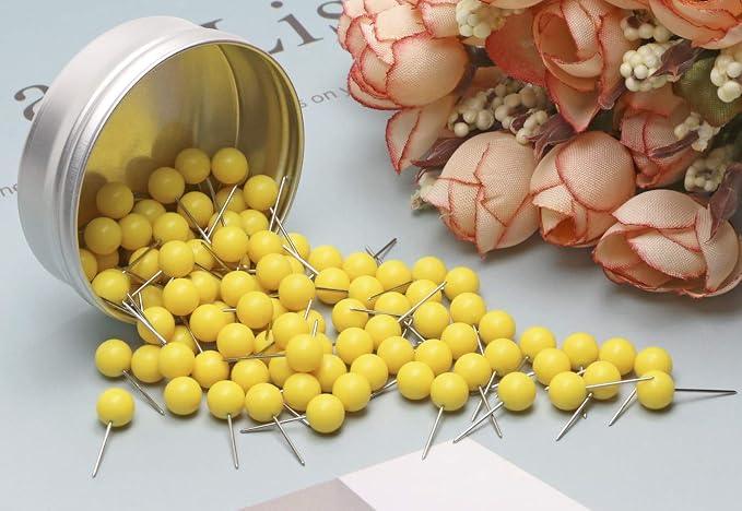 Tupalizy 100PCS 1/4 Inch Small Round Head Map Tacks Pins - Image 6