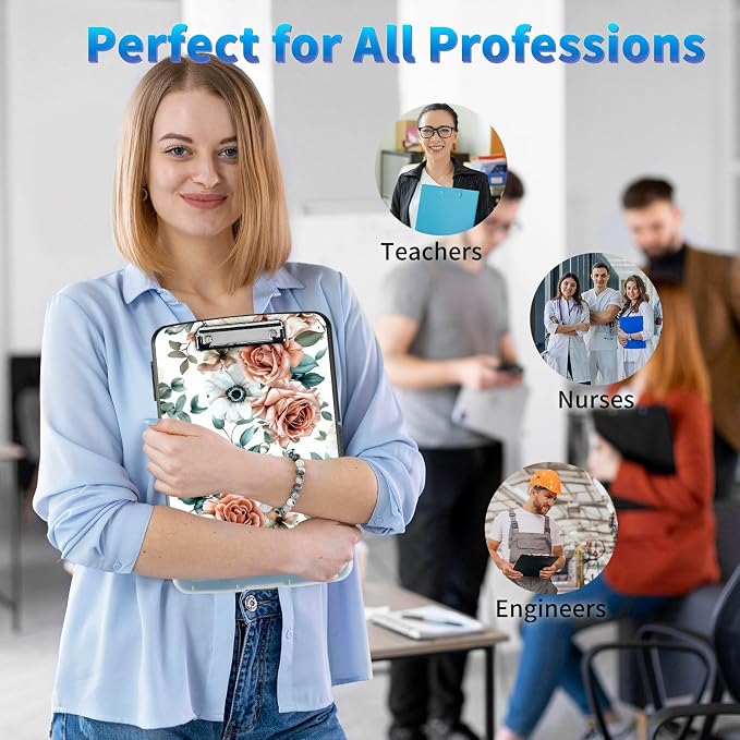 Clipboard with Storage, 8.5x11 High Capacity Nursing Clipboards with Pen Holder - Image 3