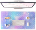 QiyI Large Desk Pad, Colorful Mouse Pad Desktop Decor, Waterproof PU Leather by QIYI