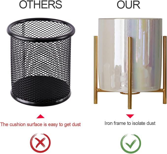 Pen holder for desk Sturdy Metal frame - Image 3