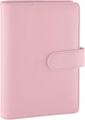 Antner A6 PU Leather Notebook Binder 6 Ring Refillable Budget Binder Cover by Antner