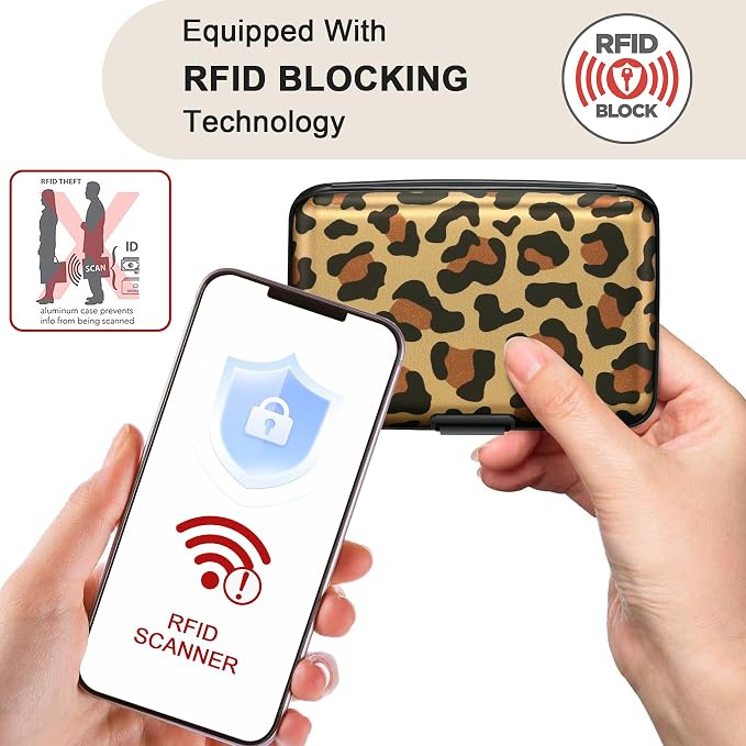 ELFISH Mini RFID Aluminum Wallet Credit Cards Holder Business Card Case Metal - Image 2