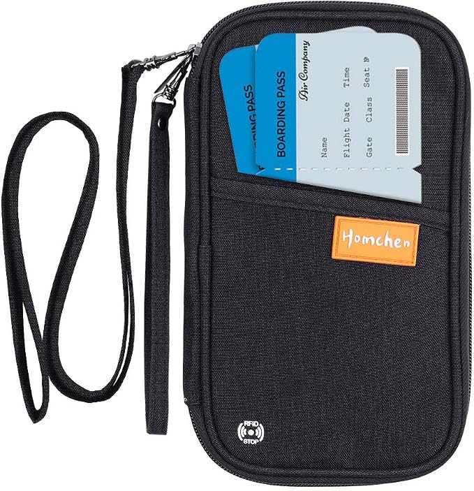 RFID Passport Wallet with Vaccine Card Slot, Family Travel Passport Holder by homchen