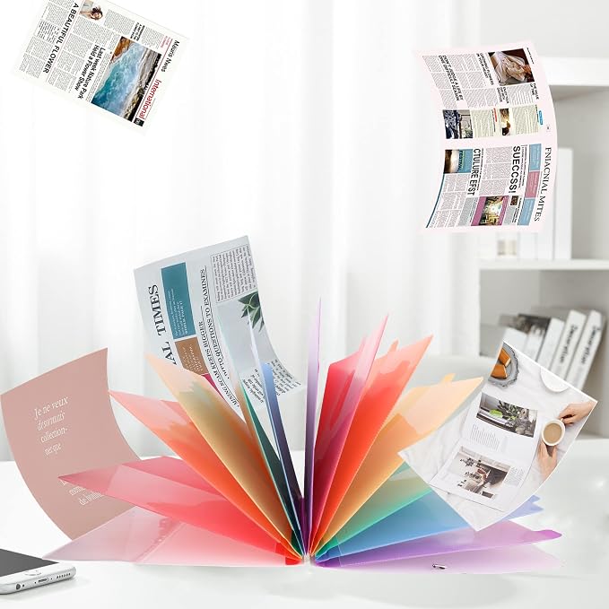 Edufun Rainbow Tab Expanding File Folder - Image 4