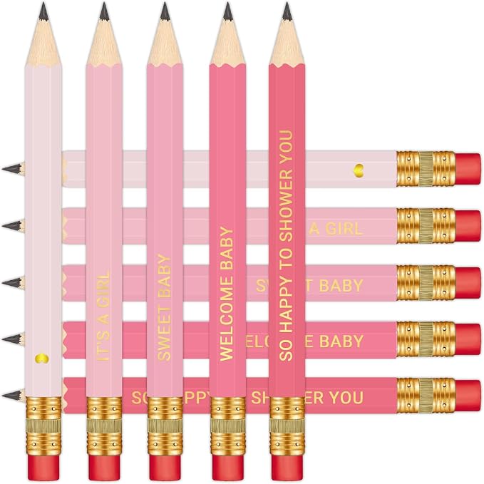 50Pcs - Baby Shower Sharpened Half Pencils - Image 5
