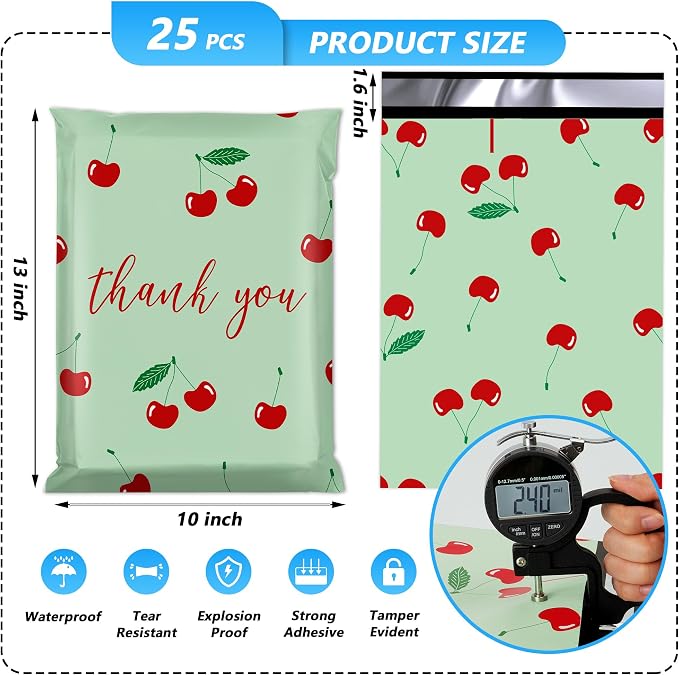 Thank You Poly Mailer 10x13 Inch 25 Pcs, Waterproof and Tear-Resistant Shipping - Image 2