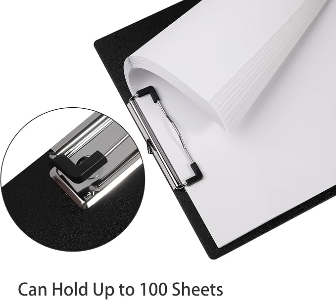 Black Clipboard, 10 Pack A4 Letter Size Clipboard Plastic Clipboards - Image 3