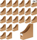 24 Pcs Cardboard Magazine File Holders, Bulk Kraft Paper Magazine Book Bin Box by Unknown