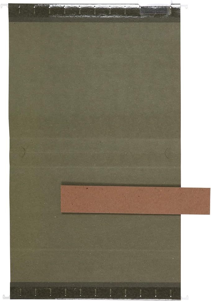 Amazon Basics Hanging File Folders, Letter Size, Standard Green, 1/5-Cut - Image 3
