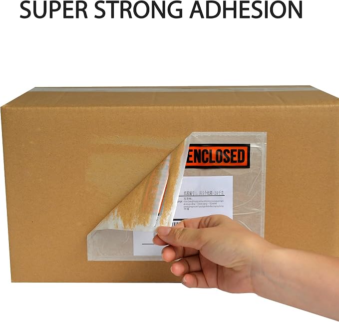100 PCS 7.5"x 5.5" Clear Self-Adhesive Packing List Envelopes - Image 3