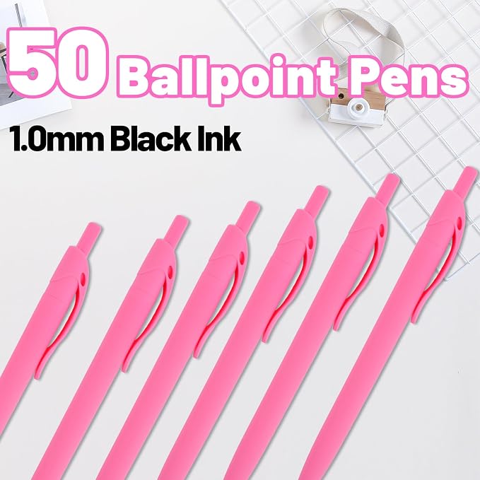 BallPoint Pens, 50 Pack, Bulk Pens, Click Pens - Image 3