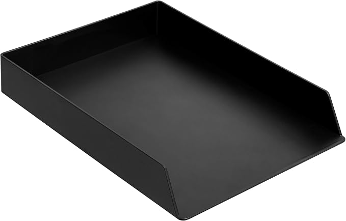 Amazon Basics Rectangular Plastic Desk Organizer, Letter Size Tray, 9.7 x 2.2 x - Image 2