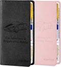 TILDOSAC 2Pack Leather Car Registration and Insurance Card Holder, Car Document by TILDOSAC