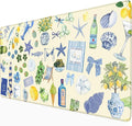 Cute Pastel Coastal Desk Mat by Nasdalgias