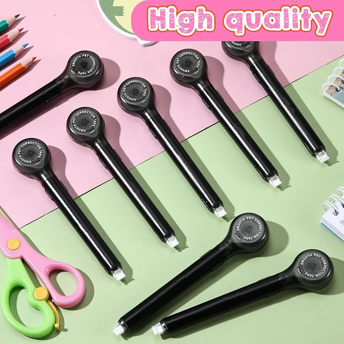 Gersoniel 10 Pack Correction Tape Pen Correctional Ink Tape Push Pull Protective - Image 4