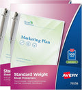 Avery Semi-Clear Standard Weight Sheet Protectors by Avery