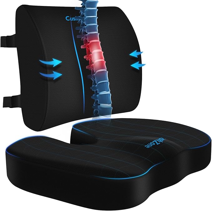 CushZone Seat Cushion, Lumbar Support Pillow by CushZone