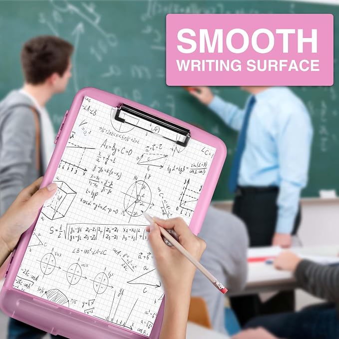 Sooez Clipboard with Storage, Clip Board 8.5 x 11 with Pen Holder, Plastic - Image 6