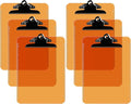 Pack of 6 Plastic Clipboards by DAVISGROUP