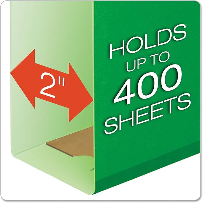 Pendaflex 04152X2 BGR Extra Capacity Reinforced Hanging Folders, Bright Green - Image 2